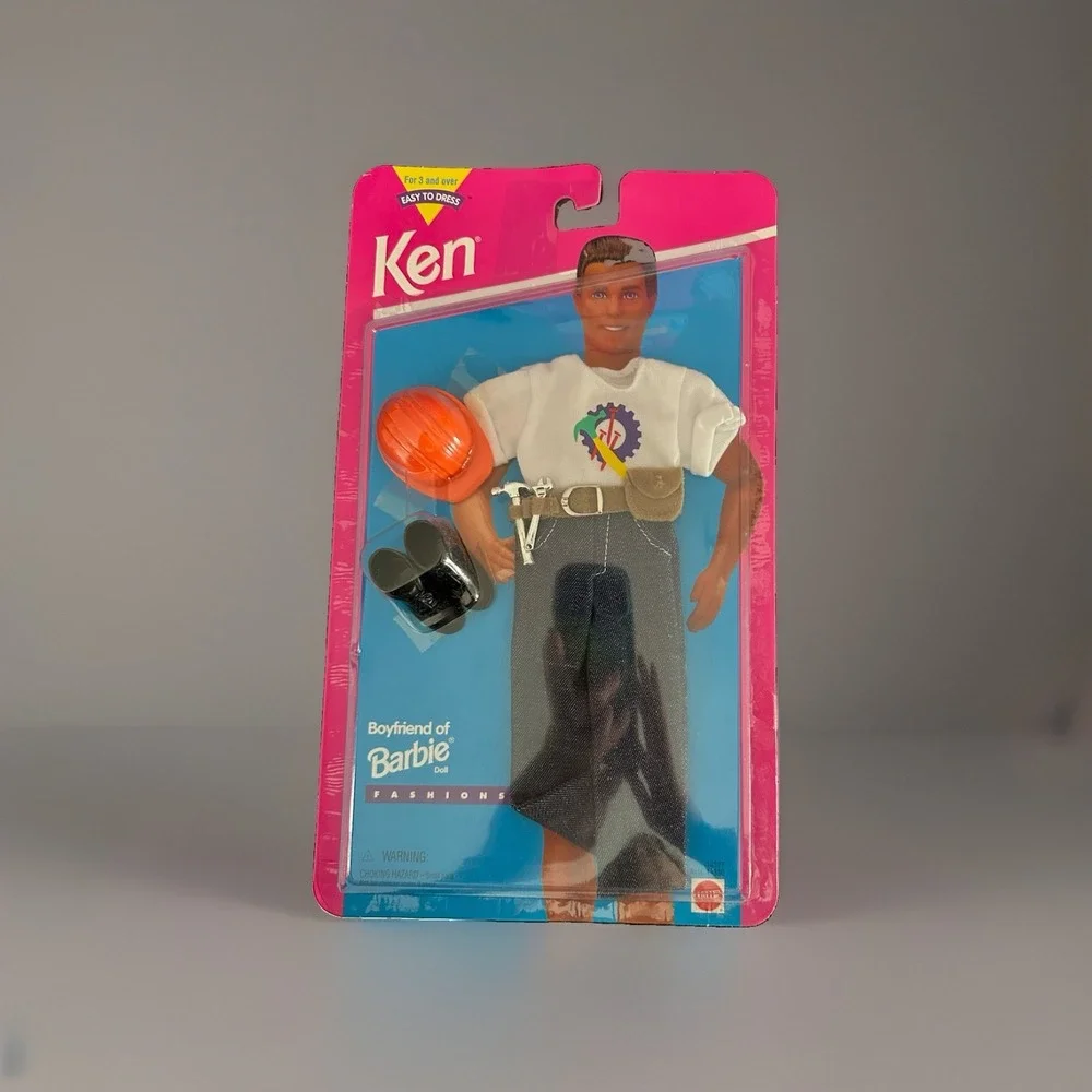 1995 Mattel Ken Construction Handy Man Outfit #14377 Cool Looks Ken Barbie NIB